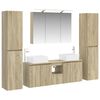 vidaXL Ensemble de mobilier de salle de bain 6 pcs Ch&ecirc;ne Sonoma