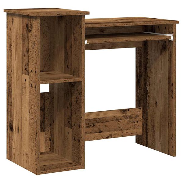 vidaXL Bureau avec &eacute;tag&egrave;res vieux bois 84x40x78 cm bois d'ing&eacute;nierie