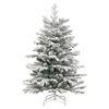 vidaXL Sapin de Noël artificiel à charnières avec neige floquée 120 cm