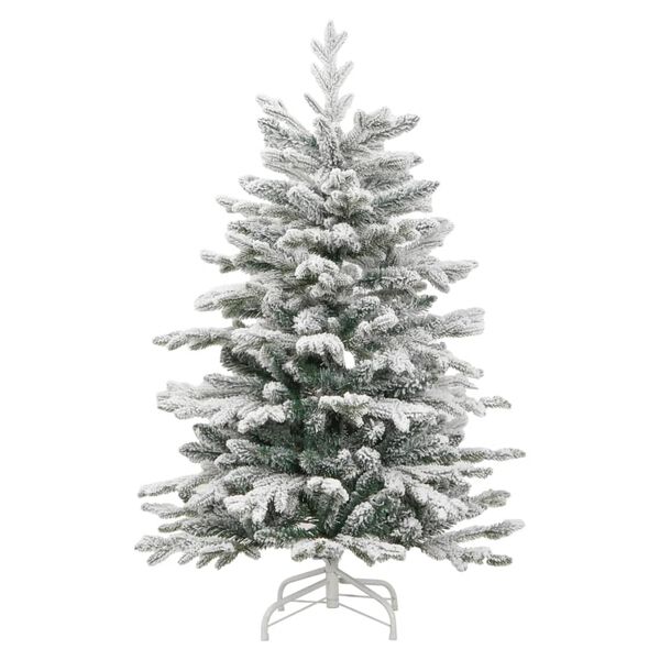 vidaXL Sapin de Noël artificiel à charnières avec neige floquée 120 cm