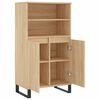 vidaXL Buffet haut Chêne sonoma 60x36x110 cm Bois d'ingénierie