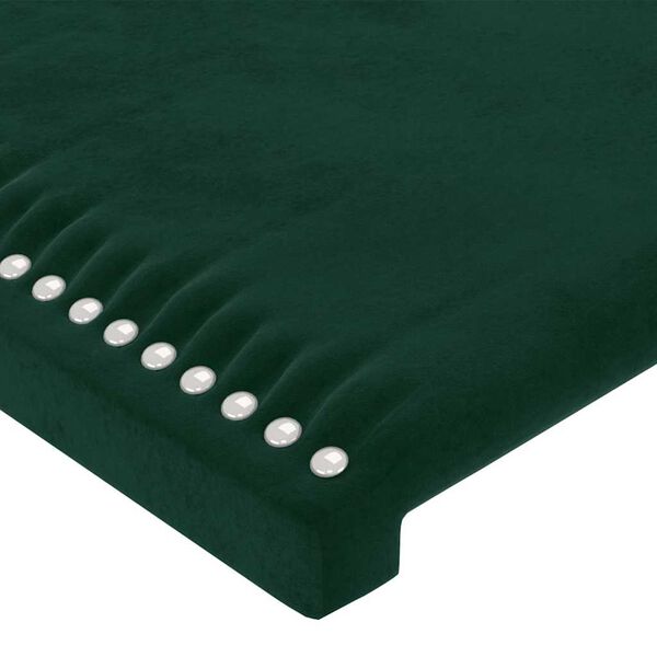 vidaXL T&ecirc;te de lit Vert fonc&eacute; 100x5x118/128 cm Velours