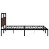 vidaXL Cadre de lit en m&eacute;tal sans matelas ch&ecirc;ne marron 200x200 cm