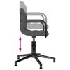 vidaXL Chaise pivotante de salle &agrave; manger Gris fonc&eacute; Velours