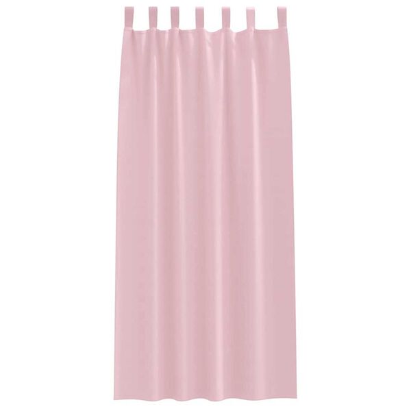 vidaXL Rideaux occultants avec anneaux 2 pcs Rose b&eacute;b&eacute; 245 x 140 cm
