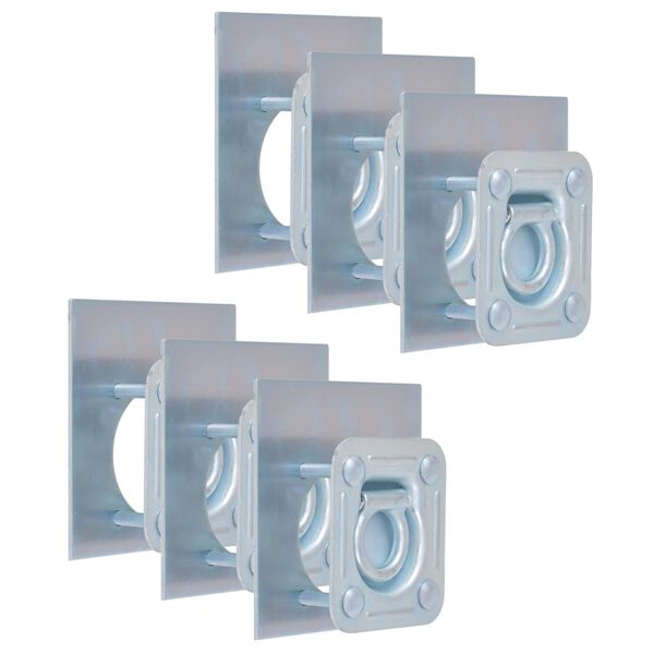 vidaXL Anneau d'arrimage pour remorque 6 pcs Acier galvanis&eacute; 2000 kg