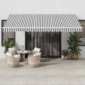 vidaXL Auvent r&eacute;tractable automatique anthracite et blanc 450x350 cm
