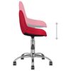 vidaXL Chaises pivotantes &agrave; manger lot de 2 rouge bordeaux tissu