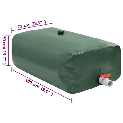 vidaXL Réservoir d'eau avec robinet pliable 360 L PVC