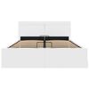 vidaXL Cadre de lit à rangement hydraulique sans matelas avec LED