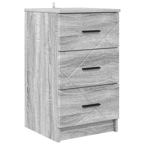 vidaXL Cabinet de chevet Sonoma gris 38 x 38 x 66 cm Bois d'ing&eacute;nierie