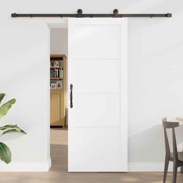 vidaXL Porte coulissante ORKDAL Blanc 78 x 202 cm Pin massif