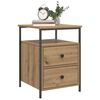vidaXL Tables de chevet 2 pcs ch&ecirc;ne artisanal bois d'ing&eacute;nierie