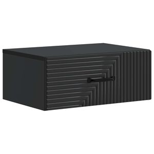 vidaXL Cabinet de chevet mural Noir 49 x 34,5 x 20 cm