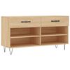 vidaXL Banc &agrave; chaussures ch&ecirc;ne sonoma 102x35x55 cm bois d'ing&eacute;nierie