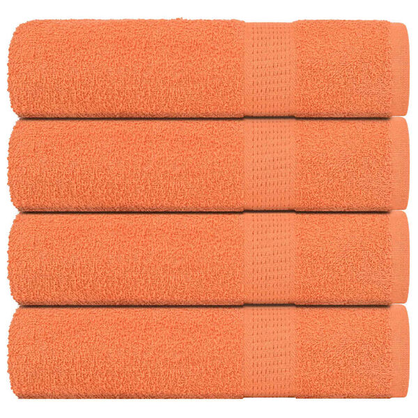 vidaXL Serviettes de douche 4 pcs orange 70x140 cm 360 g/m&sup2; 100% coton