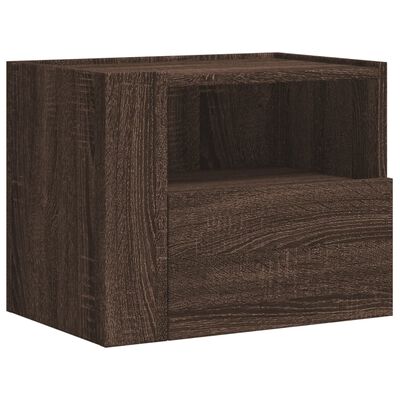 vidaXL Tables de chevet murales 2 pcs chêne marron 45x30x35 cm