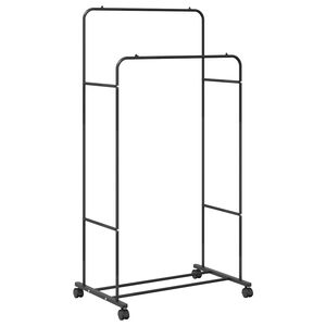 vidaXL Porte-v&ecirc;tements Noir 80 x 53 x 156 cm