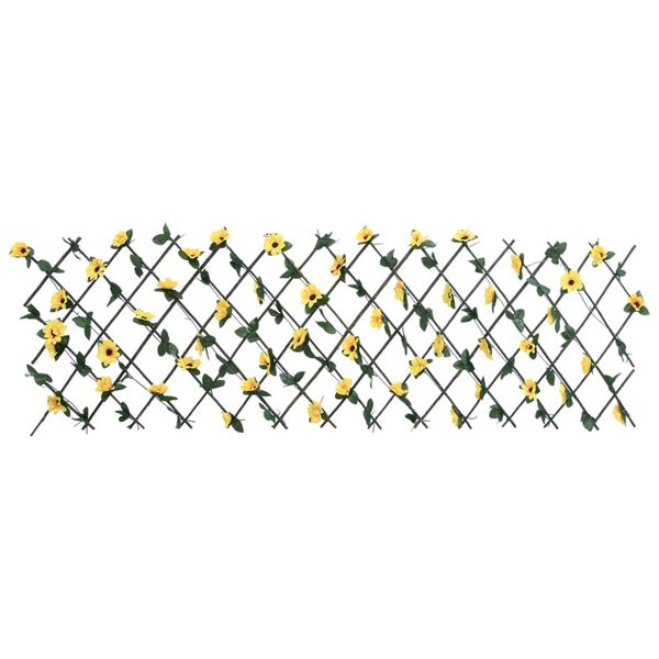 vidaXL&nbsp;Treillis de lierre artificiel extensible jaune 180x60 cm