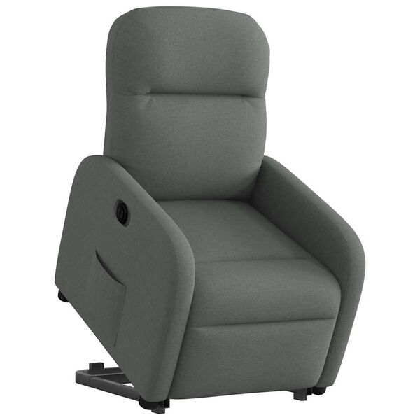 vidaXL Fauteuil inclinable &eacute;lectrique gris fonc&eacute; tissu