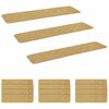 vidaXL Tapis d'escalier 15 pc 76 x 20 cm Beige Polyester Rectangulaire