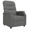vidaXL Fauteuil de massage Gris fonc&eacute; Tissu