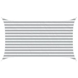 vidaXL Voile d'ombre Gris clair et blanc 3,5 x 2 m