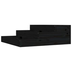vidaXL Jardini&egrave;re Noir 78x78x27 cm Bois massif de pin