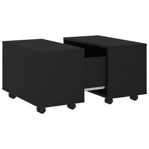 vidaXL Table basse noir 60x60x38 cm bois d'ing&eacute;nierie