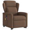 vidaXL Fauteuil inclinable de massage &eacute;lectrique Marron Tissu