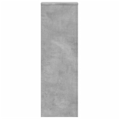 vidaXL Support pour plantes gris béton 33x33x100 cm bois d'ingénierie