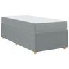 vidaXL Cadre de lit avec matelas Gris clair 80 x 200 cm tissu