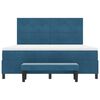 vidaXL Lit &agrave; ressorts avec matelas Bleu fonc&eacute; 180 x 200 cm Velours
