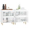 vidaXL Buffets 2 pcs blanc brillant 60x35x70 cm bois d'ing&eacute;nierie