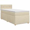 vidaXL Lit boxspring avec matelas Cr&egrave;me 80 x 200 cm Tissu