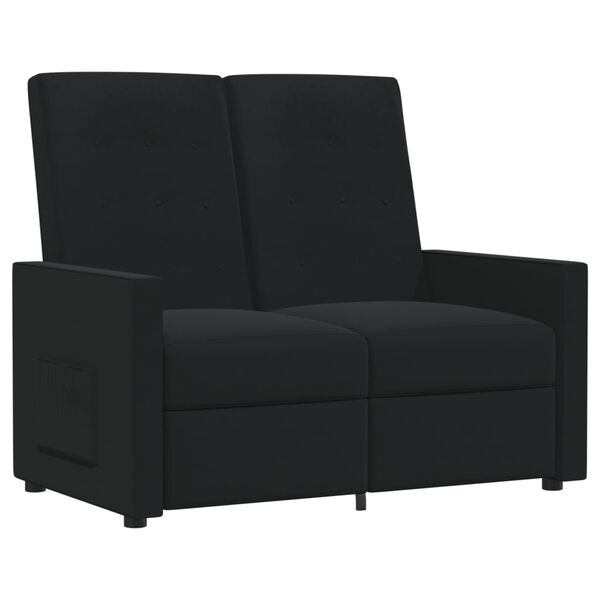 vidaXL Fauteuil inclinable &agrave; 2 places Noir Tissu