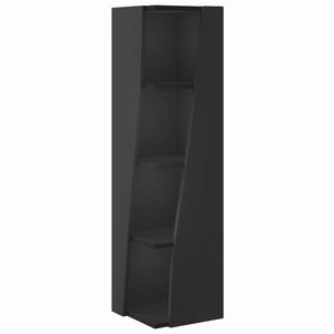 vidaXL Meuble d'angle 27,5x27x102cm Bois d'ing&eacute;nierie Noir