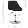 vidaXL Tabouret de bar Noir Similicuir