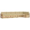 vidaXL Ensemble de canap&eacute;s d'ext&eacute;rieur 6 pc Blanc et Beige Polyester