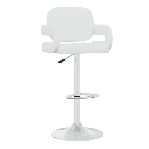 vidaXL Tabouret de bar Blanc Similicuir