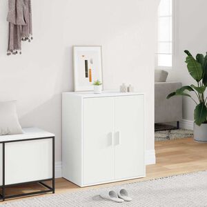 vidaXL Armoire &agrave; chaussures Blanc 60x35x70 cm Bois d&rsquo;ing&eacute;nierie