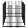 vidaXL Chenil d'ext&eacute;rieur pour chiens Acier 9,22 m&sup2;