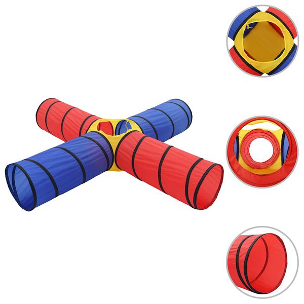 vidaXL Tunnel de jeu pour enfants avec 250 balles Multicolore