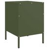 vidaXL Tables de chevet 2 pcs vert olive 36x39x50,5 cm acier