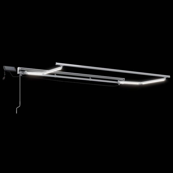 vidaXL Cadre de store manuel avec LEDs Beige 3,5 x 2,5 m