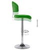 vidaXL Tabouret de bar Vert Similicuir