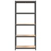 vidaXL &Eacute;tag&egrave;re de rangement 5 niveaux Anthracite Acier bois ing&eacute;nierie