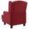 vidaXL Fauteuil avec repose-pied Rouge bordeaux Tissu
