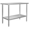 vidaXL Table de travail de cuisine 120x60x85 cm Acier inoxydable