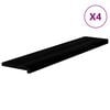 vidaXL Marches d'escalier 4 pcs brun-noir 120x25x2 cm ch&ecirc;ne massif